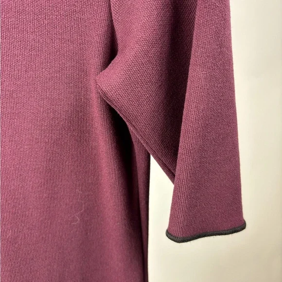 NWT Zara Burgundy Mock Neck Flared Hem Mini Dress Size S - Picture 8 of 11